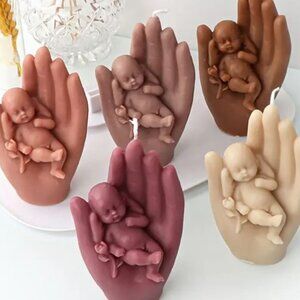 A Gift from God Baby in Hand Candle 1pc